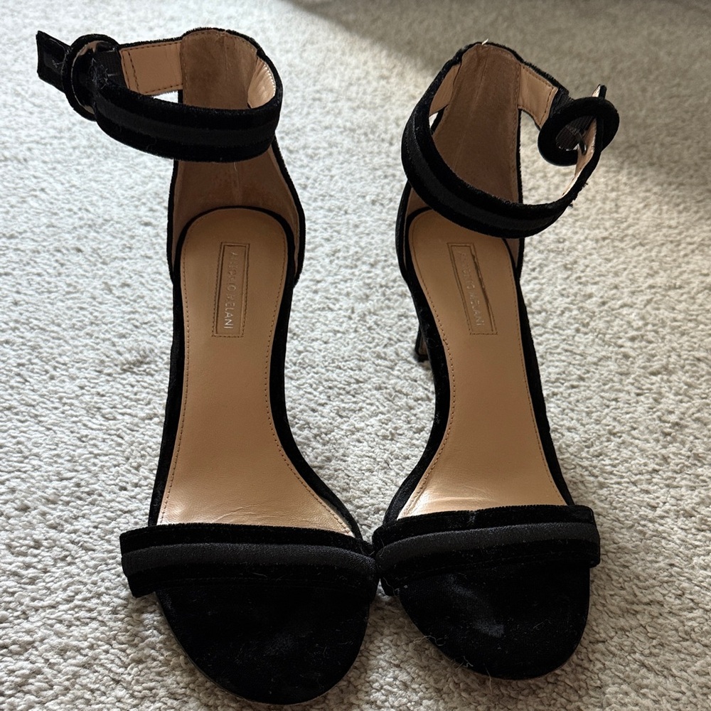 ANTONIO MELANI Black Ankle Strap Heels